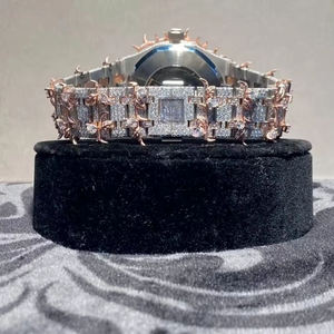 Orologio Meccanico VVS Moissanite di Alta Qualità con Diamanti Iced-Out Stile Hip-Hop, Vetro Zaffiro, Supera <span class=keywords><strong>il</strong></span> Test del Tester per Diamanti - Product Image 4