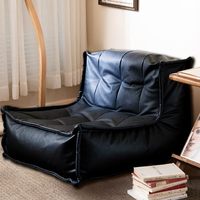 Housse de pouf en cuir pour salon, chambre, balcon, mobilier d'intérieur de loisirs, sans rembourrage