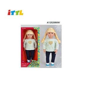 ITTL ensemble de jeu de poupée jumeaux en vinyle Offre Spéciale non toxique <span class=keywords><strong>porte</strong></span>-poupée jouet pour bébé avec musique - Product Image 6