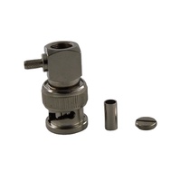 Connecteur coaxial RF BNC mâle 75 ohms à angle droit à sertir pour câble RG179
