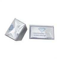 Pochette rectangulaire 18x15 de qualité supérieure, style européen, pour diamants, sac en papier pour emballage de diamants en vrac, blanc et bleu, pour bijoux
