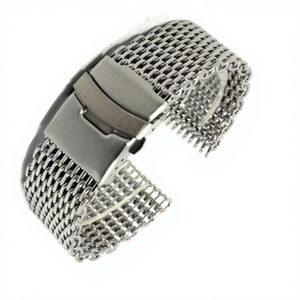 Thickened 4.0mm 18 20 22 24mm Stainless Steel Shark Mesh Charm Watch <b>Strap</b> - Product Image 1