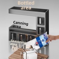 Étagère murale en métal à 3 niveaux pour épices, organisateur moderne de condiments, boîte de rangement pour assaisonnements et bocaux de cuisine, vente en gros