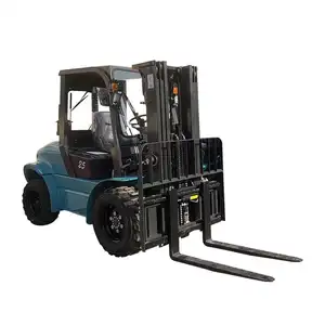 HECHA 2.5Ton Forklift Diesel semua medan 4WD kendaraan medan kasar untuk penggunaan pabrik