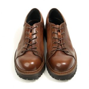 Genuine Leather <b>Men</b> Square Toe Lace-Up Business Classic Luxury High Quality Lightweight Breathable Anti-Slip Patchwork <b>Dress</b> - Product Image 3