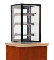 Affichage commercial de vitrine de gâteau de refroidissement par air de réfrigérateur commercial à température unique de vente chaude avec le verre de sandwich pour les armoires froides