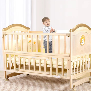 Cuna de Madera Multifuncional 3 en 1 al por Mayor, Juego de Ropa de Cama para Bebé, Cuna para Recién Nacido - Product Image 3