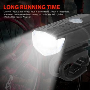 Juego de Luces Recargables USB para Bicicleta, Luz Delantera con Luz Trasera, Fácil de Instalar, 3 Modos, Accesorios para Bicicleta - Product Image 2