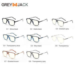 Gafas Rectangulares Grises con Protección Anti Luz Azul para Mujer, Montura TR90, Monturas de Gafas Grandes de Moda 72019 - Product Image 4