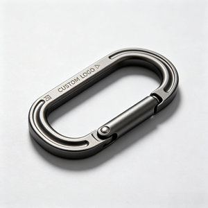 Mousqueton léger en aluminium usiné CNC à clip rapide, crochet fonctionnel minimaliste, logo personnalisé, accessoires d'équipement de plein air - Product Image 5
