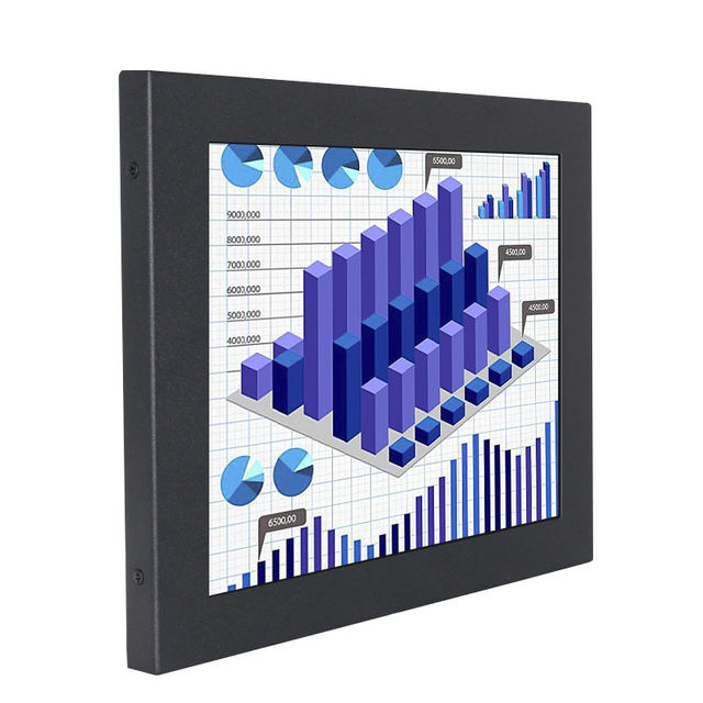 Professional 10.4 Inch 16:10 IPS LED Wall Mounted Touch Industrial Screen Panel Monitor Open Frame Support Raspberry Linux