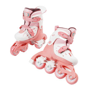 Patins à roulettes multifonctionnels réglables pour filles <span class=keywords><strong>Roues</strong></span> doubles simples Lumières clignotantes exclusives transfrontalières PU pour enfants - Product Image 1