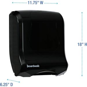 Distributeur de serviettes Boardwalk T1770BKBW Ultrafold Multifold/C-Fold 11,75 po X 6,25 pouces X 18 pouces Perle noire - 11,75 pouces X 6,25 pouces X - Product Image 2