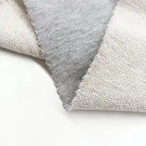 100% 棉3线法式毛圈织物混色重针织面料连帽衫面料