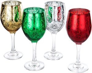 Nouveau Style 300ml gobelet <span class=keywords><strong>à</strong></span> vin rouge soufflé <span class=keywords><strong>à</strong></span> la main sans plomb pour le verre de <span class=keywords><strong>Champagne</strong></span> placage couleur rouge nouveau Design - Product Image 1
