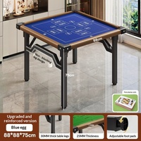 Table pliante double usage pour repas et mahjong avec panneau, table de jeu de société manuelle Guandan pour petites maisons