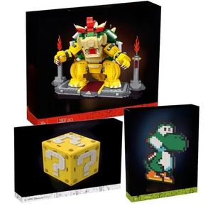 Set de Bloques de Construcción 87031 87015 The Mighty Super World <span class=keywords><strong>Bowser</strong></span> <span class=keywords><strong>3D</strong></span> Yoshi 64 Bloque de Interrogación 26026 60144 Ladrillos Regalos de Navidad - Product Image 1