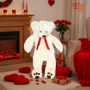 Orso bianco con fiocco 63 \ "forniture di san valentino 2 pz/CS - Product Image 3