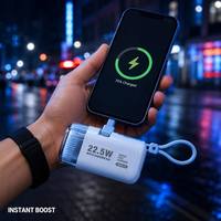 Batterie externe OEM 10000mAh haute capacité, charge rapide PD 22.5W, type-C, chargeur de téléphone portable portable