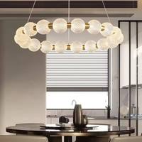 Lustre LED moderne minimaliste en aluminium Shilan à trois tons pour salon, chambre à coucher, salle à manger