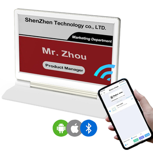 E-Paper Desk Nameplate / Name Tag 7.5 Inch Double-<b>Sided</b> 3 Color Screen Intelligent Electronic <b>Table</b> Sign Conference System - Product Image 1