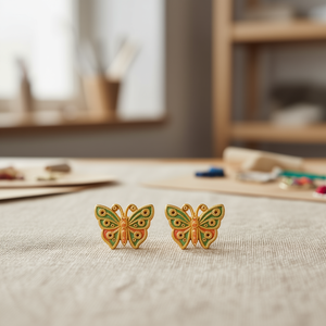 Ciondolo a farfalla Ilan, 2 pezzi, accessorio ricamato per abiti con perline - Product Image 3