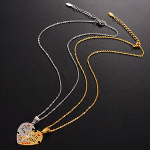 Sáng Tạo Thép Không Gỉ Trái Tim Tan Vỡ Chị Em Mặt Dây Chuyền Tình Bạn - Product Image 3