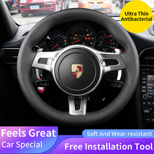 Vente d'usine, <span class=keywords><strong>housse</strong></span> <span class=keywords><strong>de</strong></span> <span class=keywords><strong>volant</strong></span> en cuir pour décoration intérieure, couture à la main, pour Porsche - Product Image 5
