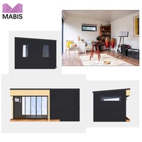 Petite cabane en bois préfabriquée de luxe, imperméable, structure en acier léger, abri pour voiture MABIS MB1A moderne