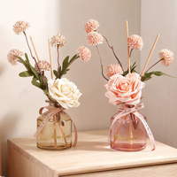 Diffuseur de rose et de chrysanthème de 200 ml, ornement floral sec sans flamme pour la décoration de la maison, chambre et salon