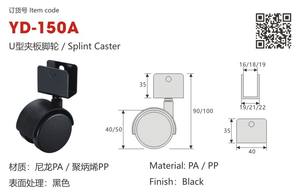 Luggage rollen/möbel caster räder/gummi castor rad - Product Image 2