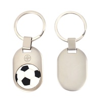 Porte-clés de football unisexe en gros, modèle MK-055, personnalisable pour souvenir, cadeau de match sportif, impression de logo, pendentif de sac en métal