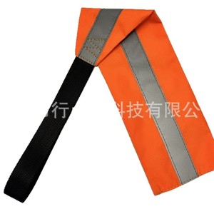Bandera reflectante de alta visibilidad naranja para embarcaciones con correa negra para seguridad en kayak, material de PVC - Product Image 5