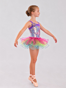 Vestidos Infantiles Anna Shi, Nuevos Diseños, Tutú <span class=keywords><strong>de</strong></span> Ballet en Nylon-Spandex Elástico, Color Morado Claro - Product Image 4