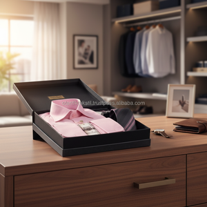 Camisa de Manga Larga para Hombre con Puños Franceses, Color Rosa, en Caja de Regalo, 100% Algodón Teñido, Antiarrugas, para Primavera - Product Image 2