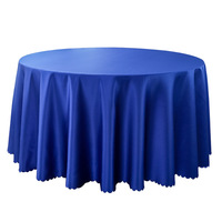 Nappe ronde en satin blanc de 120 pouces, en tissu lisse et soyeux, pour dîner de fête, mariage, banquet