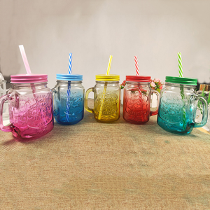 Tasse d'Eau Portable Minimaliste à Design Dégradé et Lettres 480 ml, en Verre et <span class=keywords><strong>Plastique</strong></span>, Changement de Couleur, avec Couvercle, pour Utilisation Unisexe, Rentrée Scolaire - Product Image 3