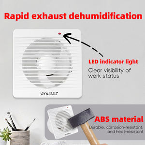 Ventilateur d'extraction de salle de bain à montage mural, à flux axial, faible <span class=keywords><strong>bruit</strong></span>, roulement à billes, moteur 100% cuivre, économie d'énergie - Product Image 3
