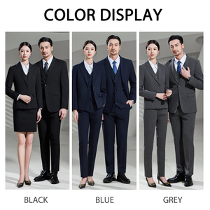 Trajes de <span class=keywords><strong>boda</strong></span> <span class=keywords><strong>para</strong></span> hombres Slim Fit Business Office Chaleco Pantalones Personalizado Traje DE TRABAJO DE <span class=keywords><strong>MUJER</strong></span> Gris claro Formal Ladies Office Suit Estilos - Product Image 3
