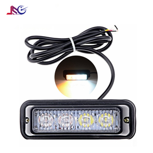 Barres lumineuses LED <span class=keywords><strong>4</strong></span> Watts en gros, double couleur, 12V, feux de signalisation clignotants pour véhicules, feux de détresse pour moto, clignotants latéraux - Product Image 1