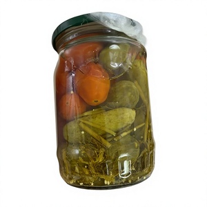 Best Quality Best Price Factory In Vietnam Competitive Price Hot Sale <b>Pickled</b> Cucumbers And Tomatoes Mason <b>Jar</b> 1050ml - Product Image 1