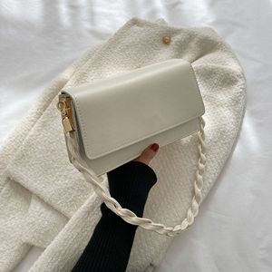 Tas selempang bahu Femme utama kantung murah E2516 untuk wanita tas ketiak kulit PU wanita lapisan ganda warna polos - Product Image 5