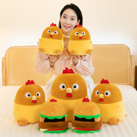 Mignon Transformation Hamburger Poulet Ours En Peluche Jouet Creative Wear-and-Off Poupée De Poulet pour Filles Dormir Oreiller Canapé