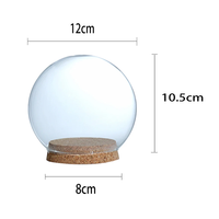Cloche en verre transparent faite à la main, dôme de présentation pour la décoration de bureau, de maison ou de table