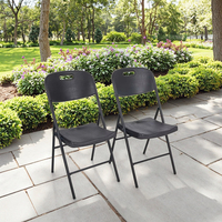 Chaise et table pliantes modernes en plastique HDPE imitation bois et métal pour camping en plein air, banquets, mariages, hôtels, hôpitaux, villas