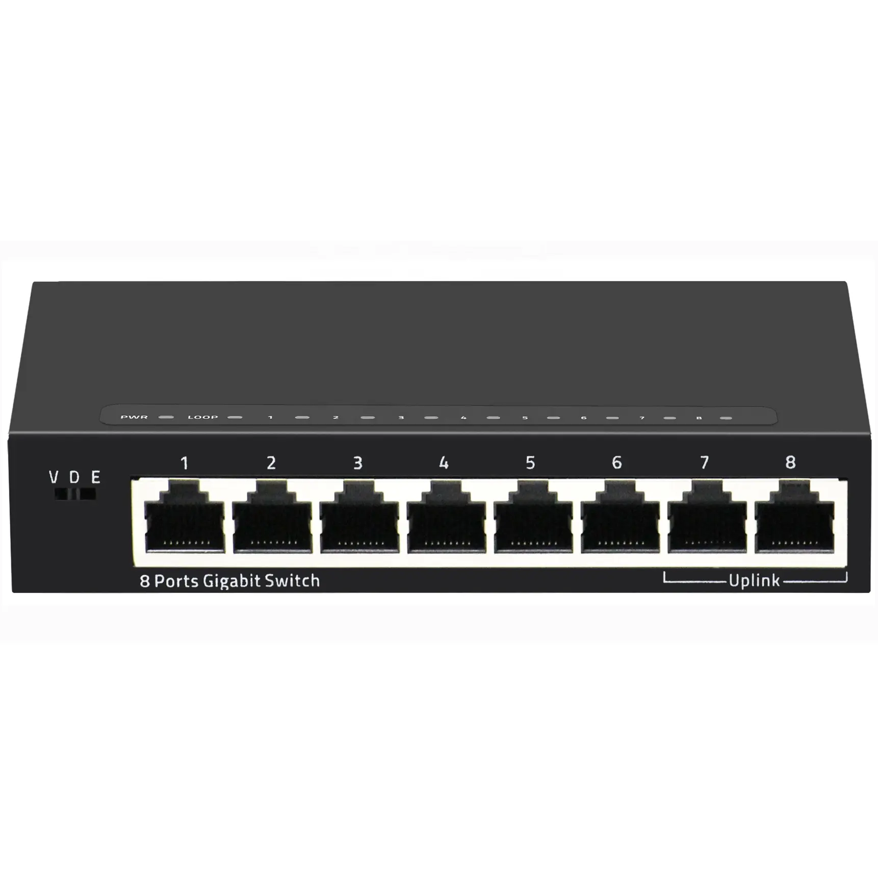 8-Port Gigabit mạng thông minh Ethernet Switch 10/100/1000Mbps kim loại trường hợp máy tính để bàn Switcher