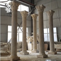 Matériaux de construction, colonne de statue romaine en marbre naturel décoratif, pilier de statue grecque à vendre