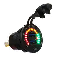 Version améliorée du chargeur de voiture 12V 3.0 à double port USB, charge rapide avec interrupteur, chargeur double USB