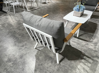 Ensemble de canapé et de chaises d'extérieur modernes de style nordique, en alliage d'aluminium, mobilier de jardin, modèle 725, pour usage hôtelier, emballage postal Y