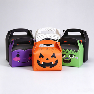 Scatole Regalo in Carta con Manici, Stile Cartone Animato, Pronte per la Spedizione, Confezioni Portatili per Dolcetti, Biscotti, Caramelle, Prodotti da Forno, Ideali per Negozi - Product Image 1